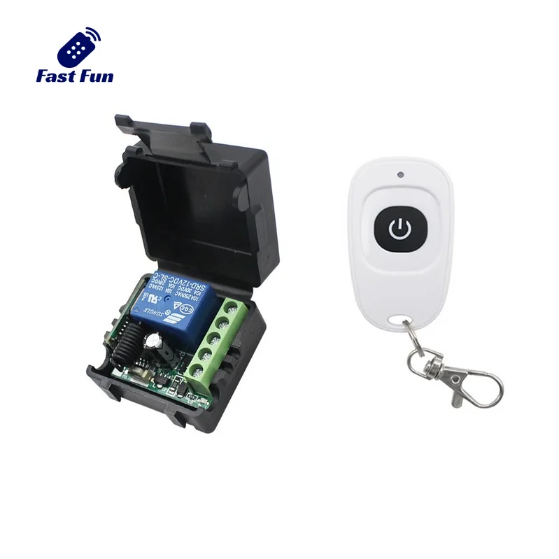 Remote Control Switch Set For Single Channel 12V 10A Intelligent Home Access Control, Led Lighting, Momentary