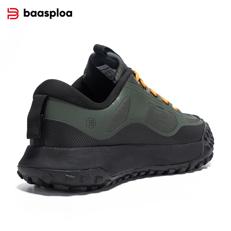 Baasploa New Men Hiking Shoes Anti Splash Water Outdoor Sneakers for Men Comfort Casual Sneakers Męskie antypoślizgowe odporne na zużycie