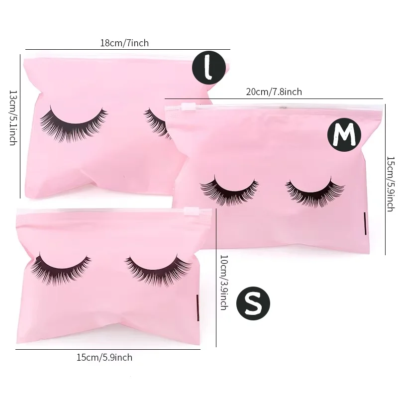 50 قطعة أكياس الرعاية اللاحقة رمش العين لاش طباعة الرباط حقيبة مستحضرات تجميل فارغة الجمال هدية مستحضرات التجميل عينة الحقيبة جلدة اكسسوارات #6