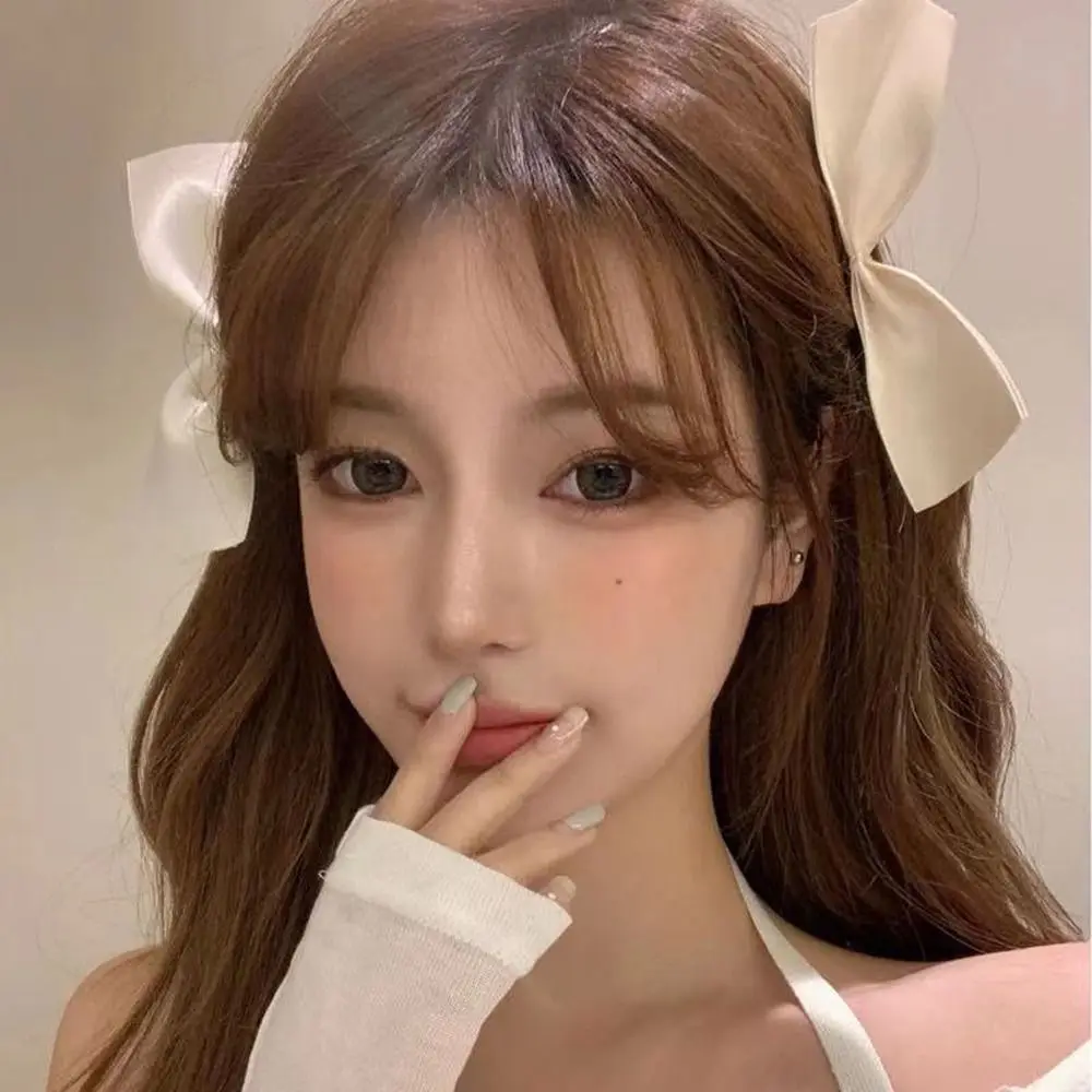 

Clip New Headwear Bowkont Satin Silk Children Barrettes Jisoo Hair Clips Bow Hair Clips Women Hairpins Korean Duckbill Clip