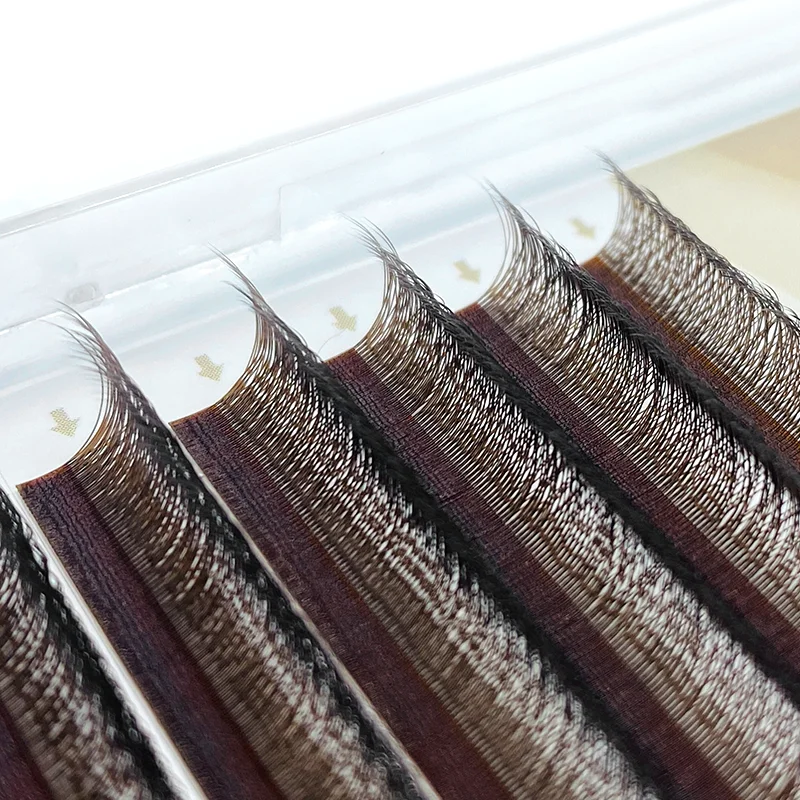 NATUHANA Lashes 3D W 모양 매트 속눈썹 확장 클로버 팬 속눈썹 개별 Premade 러시아어 볼륨 팬 밍크 거짓 메이크업