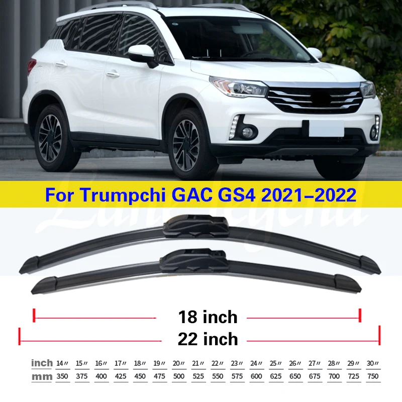 Front Wiper Blades For Trumpchi GAC GS4 2021 2022 Window Windscreen Windshield Brushes Car Accessories Refills Rubber 22\