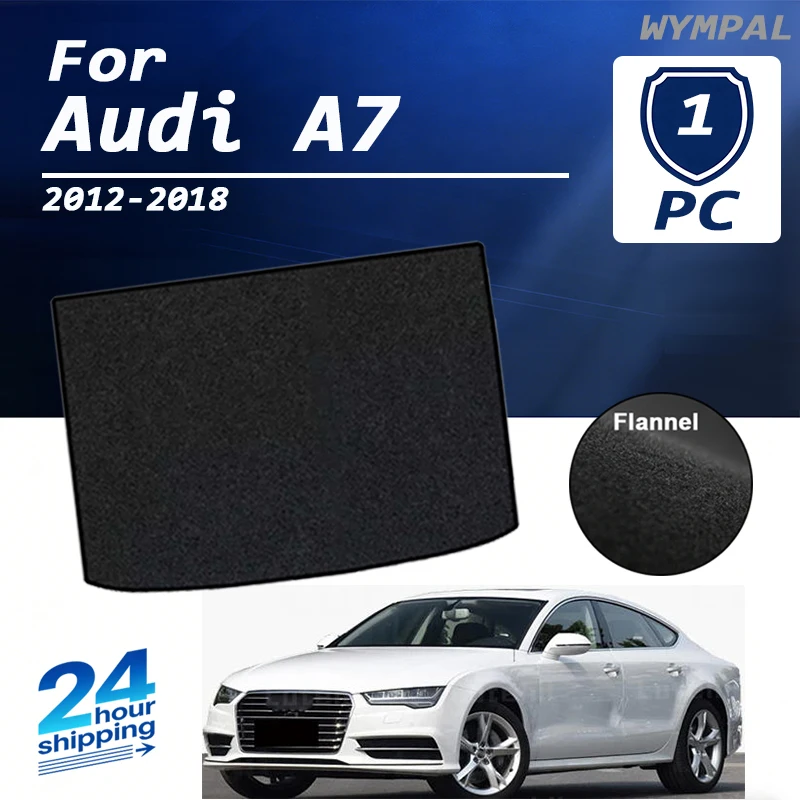 

Suede Car Trunk Storage Mat For Audi A7 2012-2018 Boot Cargo Liner Tray Trunk Luggage Floor Carpet Pad Auto black