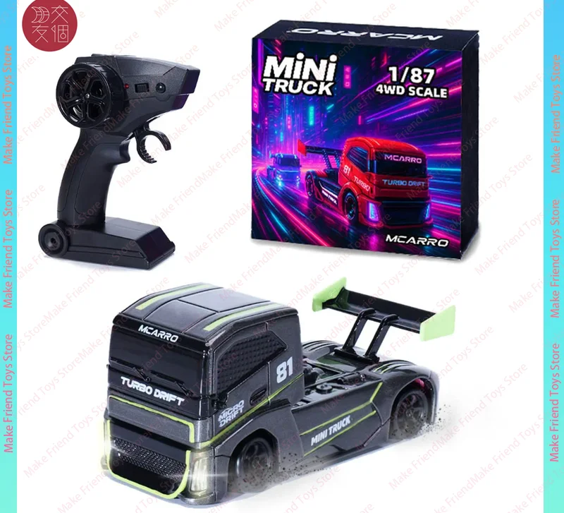 Mcarro Mc081 1:87 4wd شاحنة سيارة الانجراف سيارة التحكم عن بعد نسخة Mcarro Mc081 1:87 Mini 4wd Rc الانجراف شاحنة عالية السرعة الكهربائية