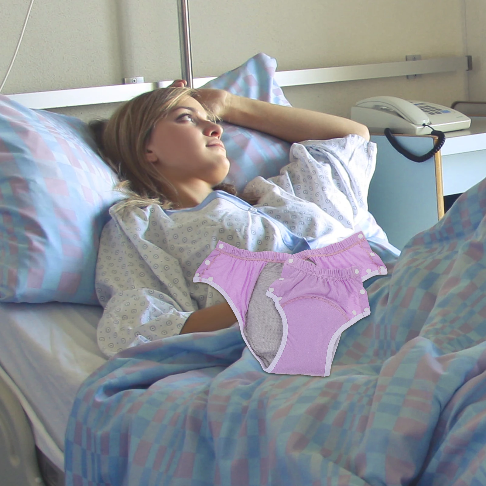 

Подгузники для взрослых из чистого хлопка с защитой от протечек, размер M, многоразовые моющиеся послеродовые трусики для защиты от недержания пожилых людей