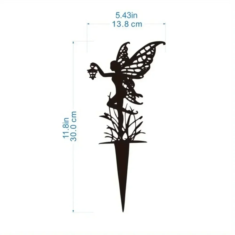 Enchanting Dancing Fairy Metal Garden Stake – Classic Creative Halloween Party Outdoor Lawn Magic. Elegant Iron Art