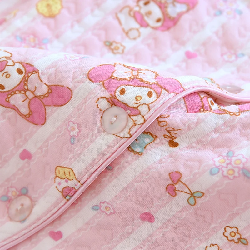 New Cute My Melody Pajama Set Sanrio Kawaii Anime Children Autumn Winter Thickened Princess Clothes Cartoon Pants Gift for Kids