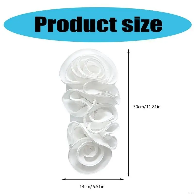 M6CD LOS ENCUESTA RUFE 3D Aplicación flores para vestidos fiesta fiesta Decoración vestuario Cosición en