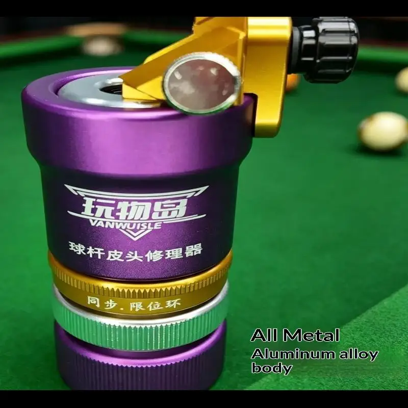 Professional Pool Cue Tip Repair Tool Calibrator Dresser for Leather Ball Head Billiard Enthusiasts Use