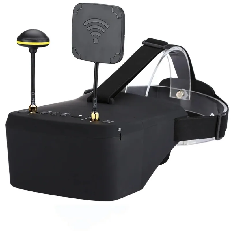 Ev800d 5.8g 40ch 5 Inch 800*480 Video Headset Dvr Diversity Fpv Goggles with Battery for Rc Model Rc Fpv Drone