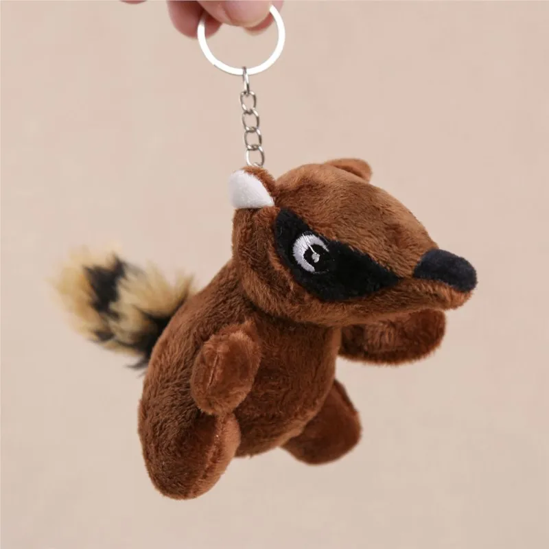 11CM Uroczy breloczek z pluszową wiewiórką, miękka maskotka, dekoracja, zawieszka do torby, prezent urodzinowy dla dziewczynki
