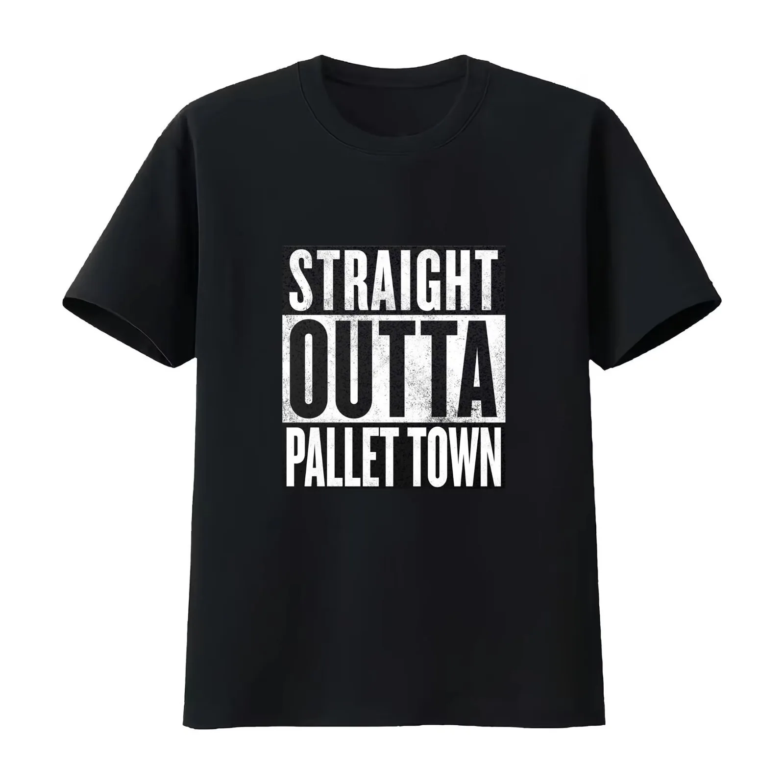 Straight Outta Pallet Town T-Shirt Summer Casual Cotton Tee Oversized Streetwear Tops Vintage Graphic Print Unisex Men Women