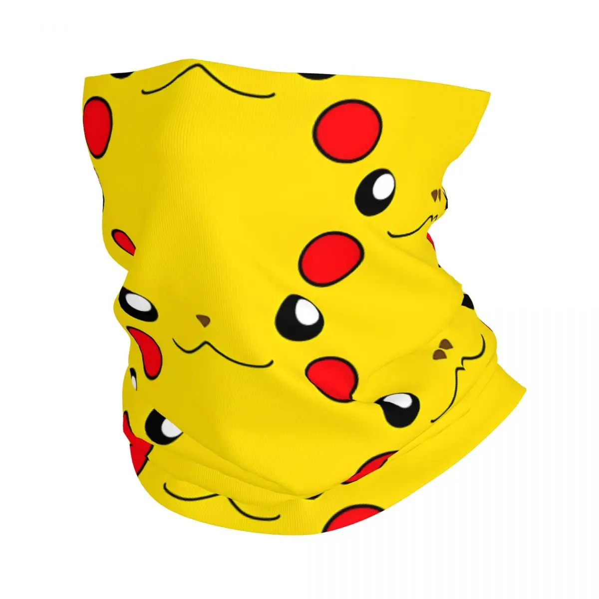 Pikatchu Face Bandana Neck Gaiter Motorcycle Club Pokﾩmon Wrap Scarf Multifunctional Headwear Cycling Unisex Adult All Season