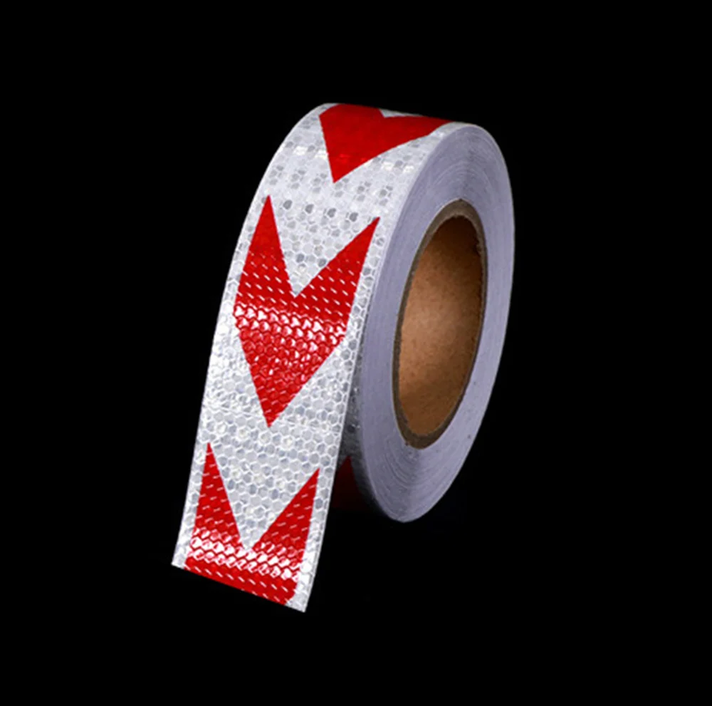 Arrow Reflective Warning Sticker, High Reflectivity & Strong Adhesion, Eye‑Catching for Outdoor Safety Use, Boost Night‑Time