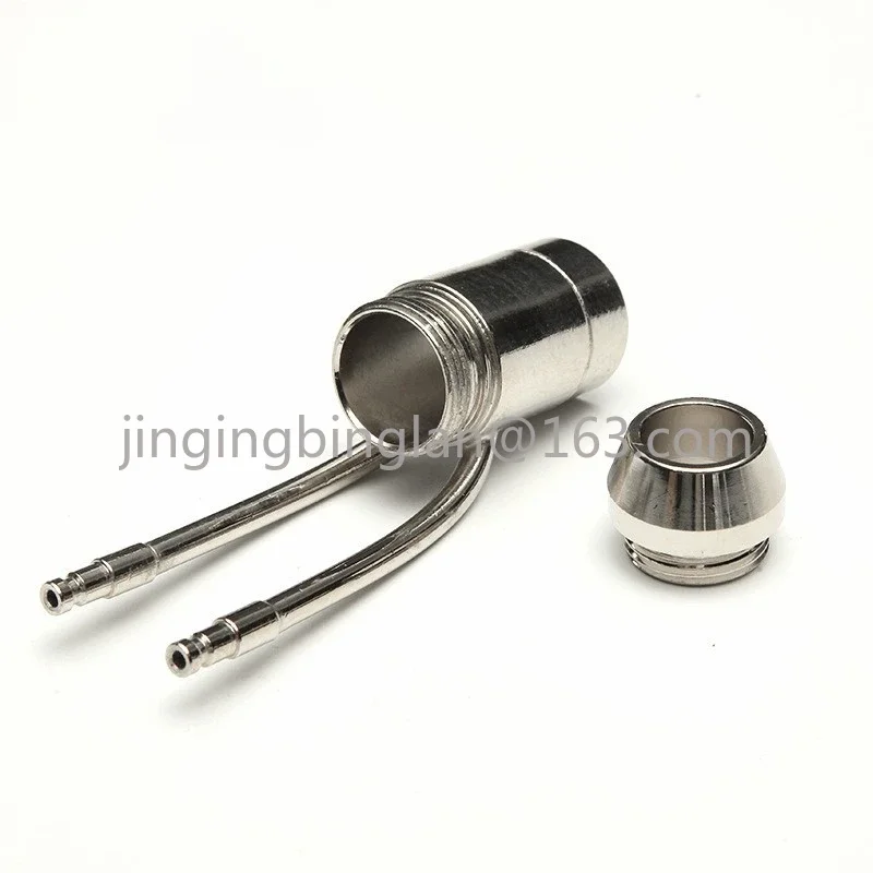 Cooling parts in protective sleeve, welding gun nozzle