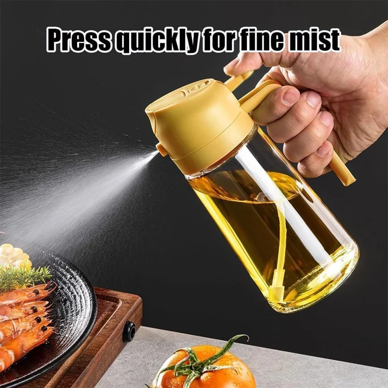 Oil Dispenser For Kitchen, Oil Dispenser Bottle For Kitchen, 2 In 1 Oil Dispenser, Cooking Oil Spray Dispenser Bottle Durable