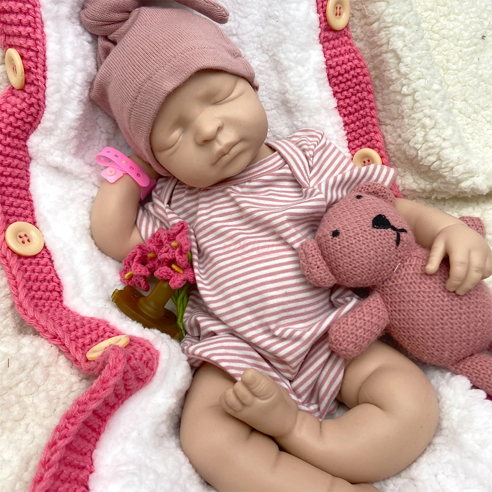 44cm全身シリコン製リボーンドール 女の子 記憶喪失児のようなリアルな手描きのディテールが施されたコレクターズアイテム リボーンアーティスト向け