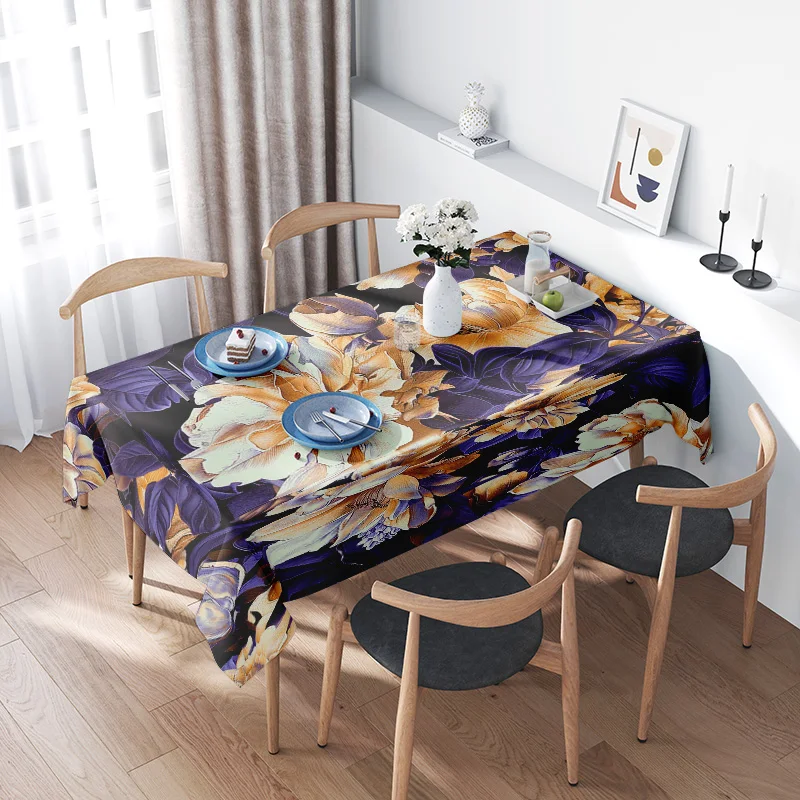 

Vibrant Floral Tablecloth Perfect for Home Decor Premium Quality, Easy to Clean Fabric Various Sizes Available Make Your Dining