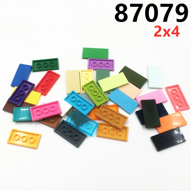 50pcs/lot MOC Parts 87079 Tile 2x4 Compatible Figures Bricks DIY Assmble Building Blocks Particle Kid Puzzle Brain Toys Gift