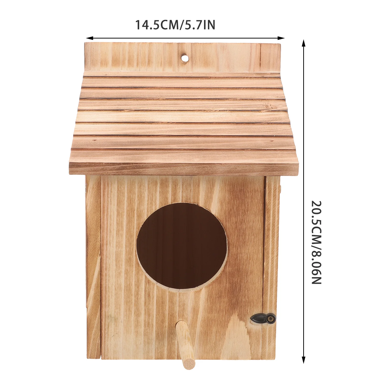 

Wooden Feeding Cage 15x16x21.5cm Creative Wood Bird Safe Comfortable Garden Decoration Small Bird Nesting Box Wooden