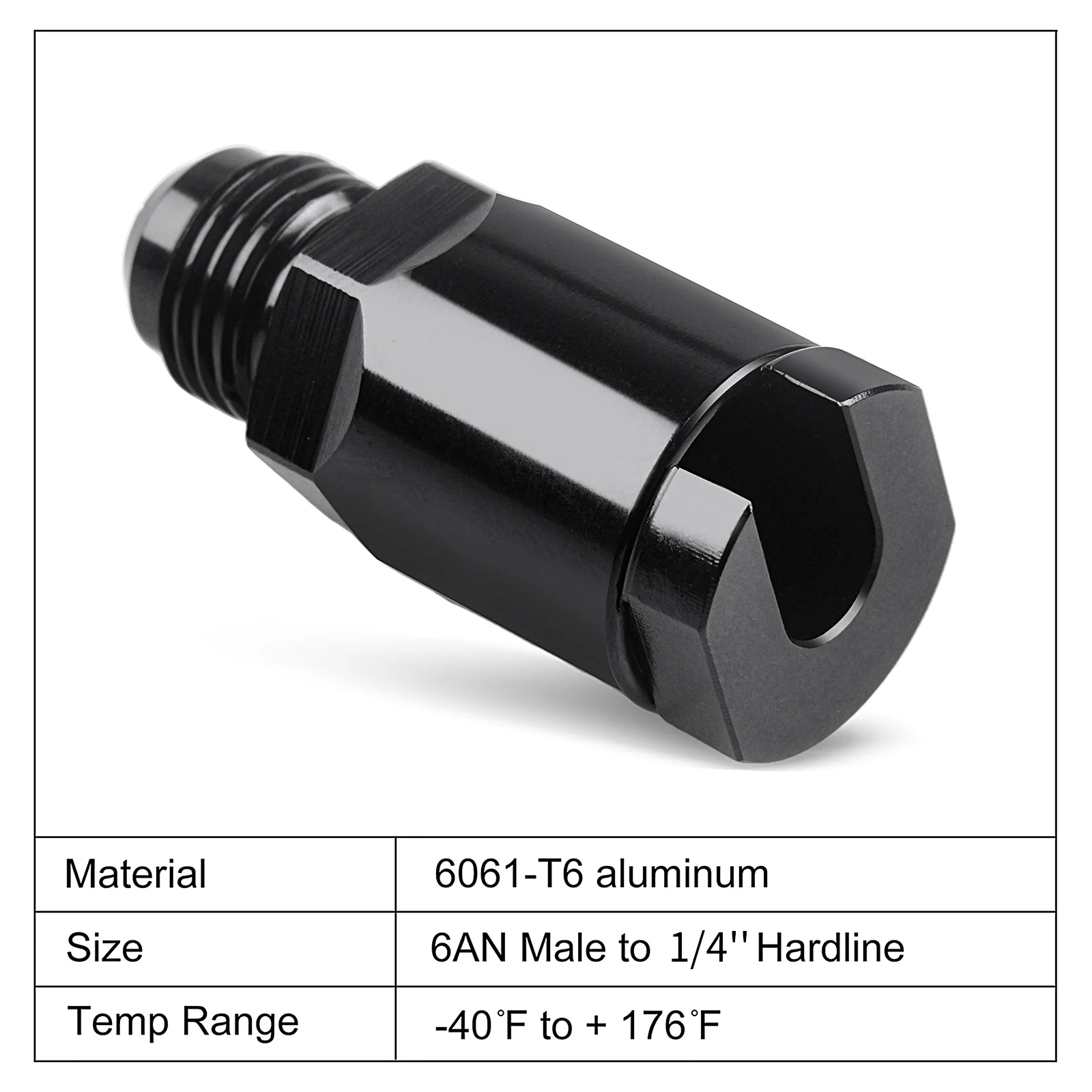AN6-1/4" Złączki Przewód paliwowy Złączka adaptera EFI -6 AN Męski na 1/4" Szybkozłącze push hardline