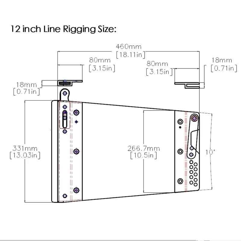 Image of 4-Punkt-Laderigging-System für 12-Zoll-Line-Array, Aluminium-Lautsprecher-Flyware für professionelles Audio, ProHsaudio