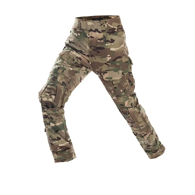 Men Camouflage Tactical Pants Wear-resistant Hiking Pant Combat Pant With Knee Pads Hunting Clothes Combat Climbing Men