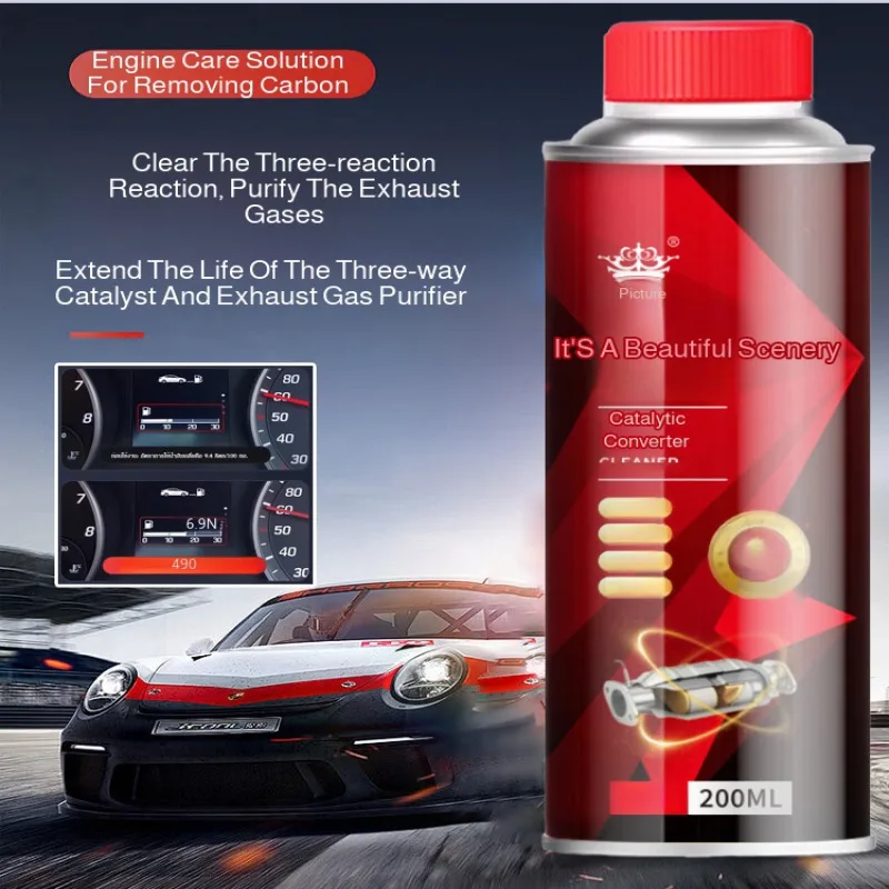 Agente de limpieza de motor de 200ml, 1/2/4 unidades, eliminación de depósito de carbono del tesoro de combustible, agente de limpieza especial para coche, depós de carbono eficientes