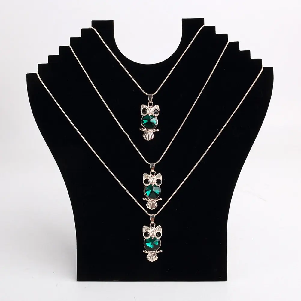 

Necklace Display Board Eye Catching Bust Design Jewelry Organizer Shelf for Necklaces Bracelets Pendant Display Storage Holder