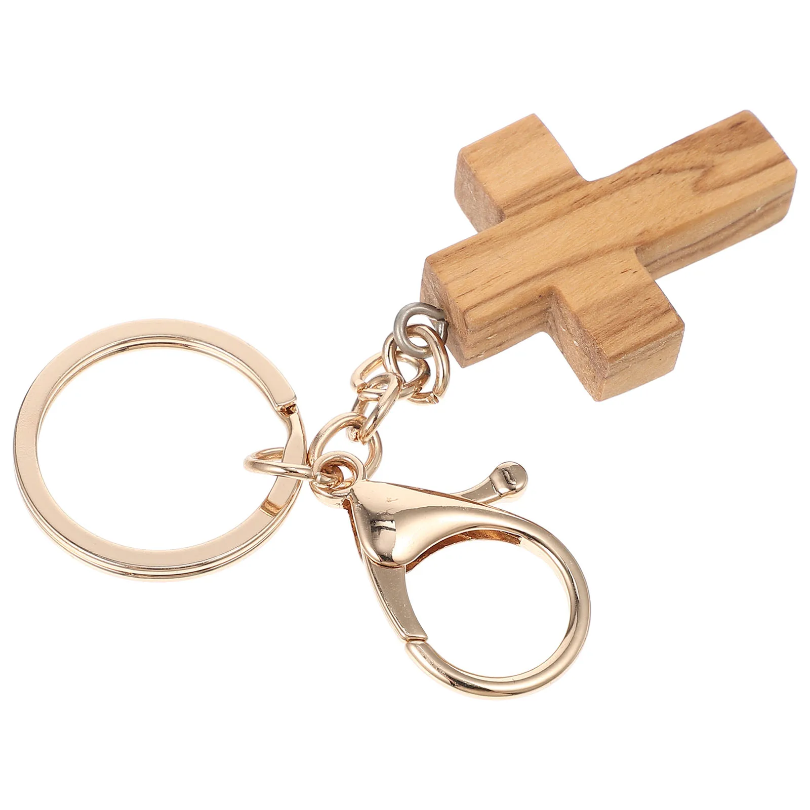 

Ladies Key Chain Pendant Fashion Charm Decorative Backpack Slim Olive Wood Cross Purse Miss