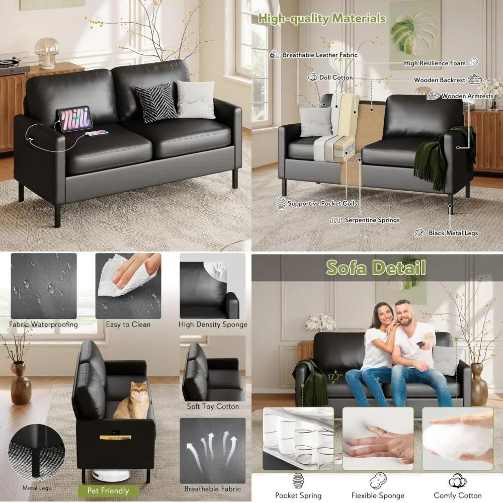 Black 56 Wide Faux … - image