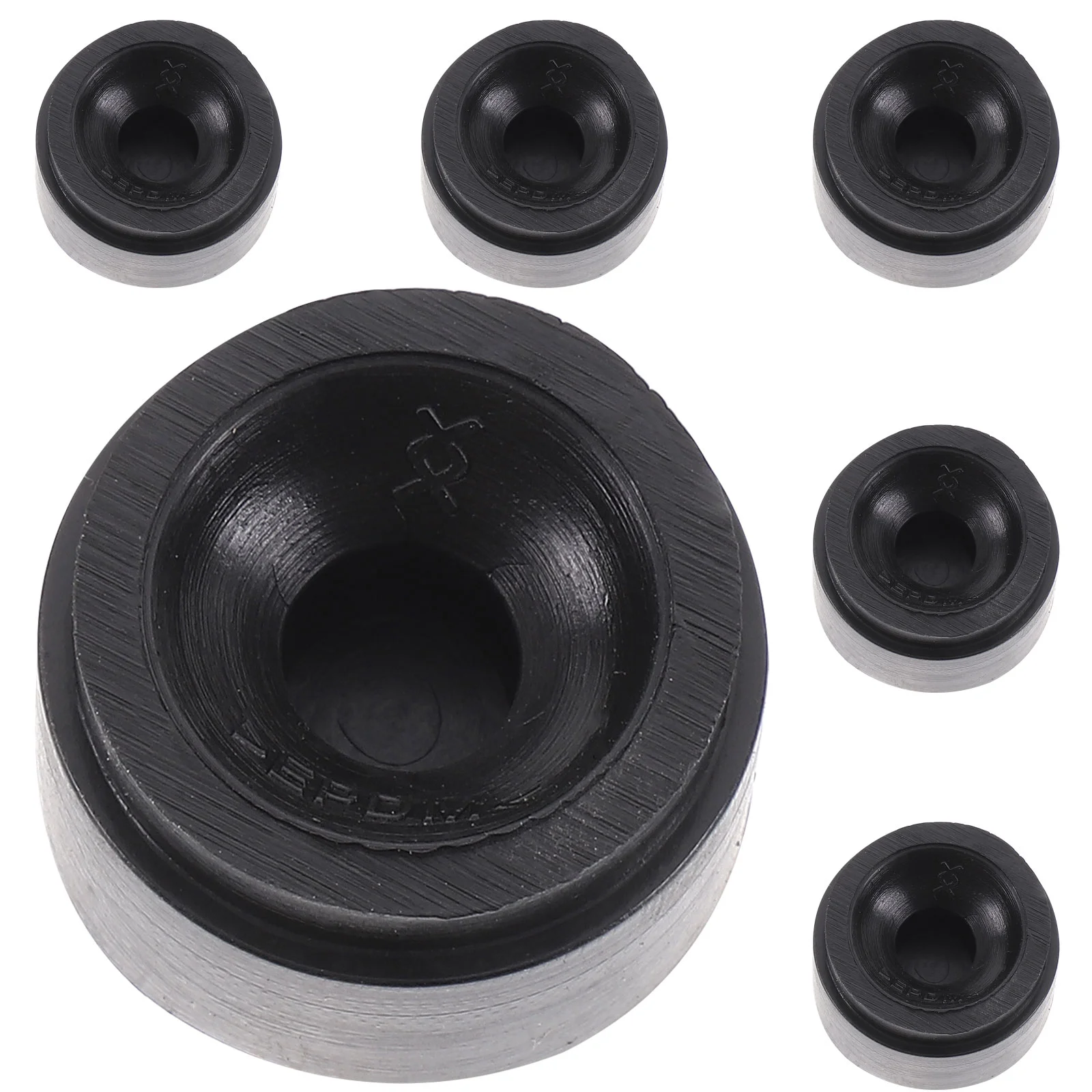 6 Pcs Cars Engine Cover Shock-absorbing Rubber Pad Cushion Gasket Shock-proof Gaskets Black Protection