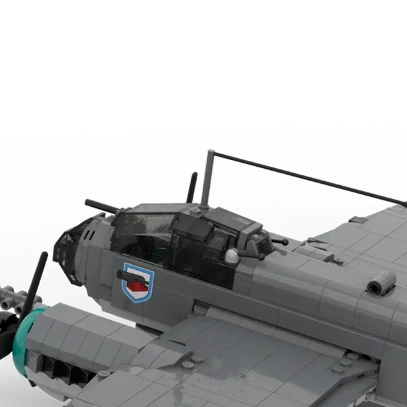 Moc Bouwstenen Militair Vliegtuigmodel Junkers Ju 88 Vechter Technologie Modulaire Blokken Cadeau Kerst Speelgoed DIY Sets Montage