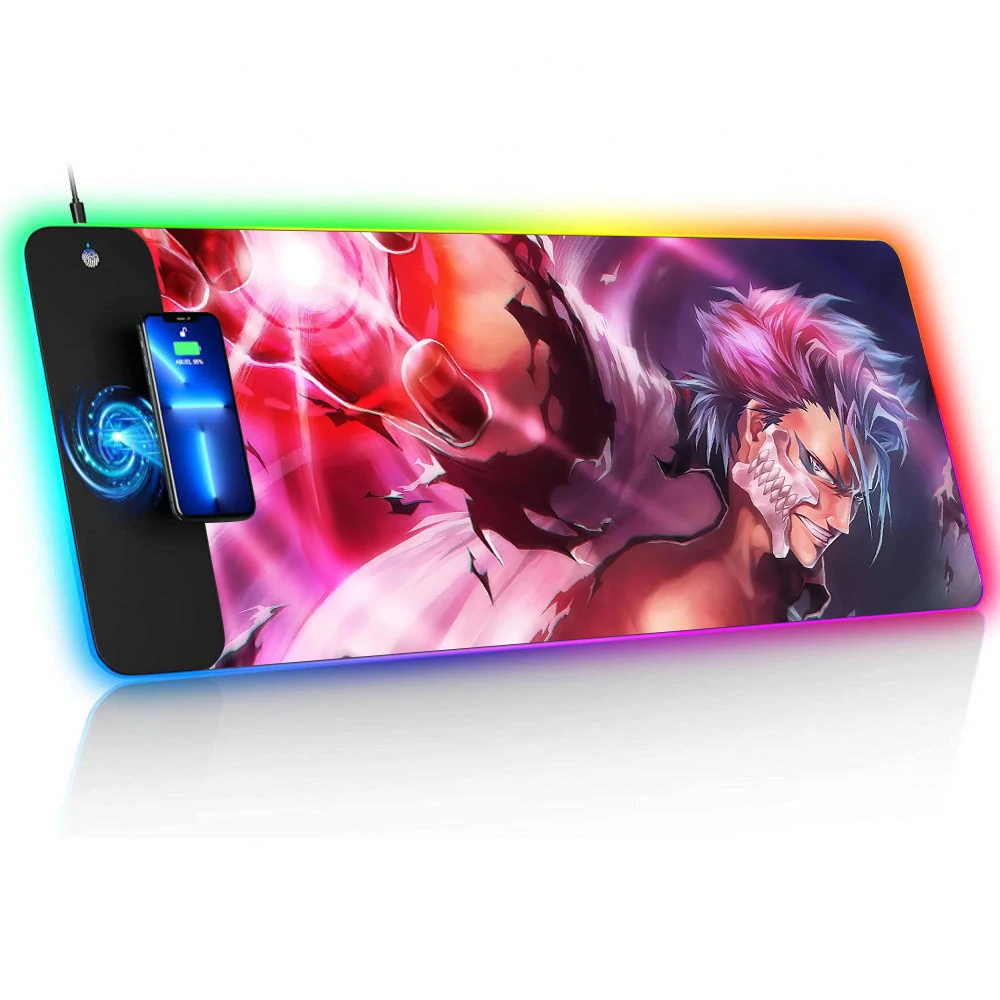 Mairuige Wireless Charging Mouse Pad Grimmjow Bleach Mousepad Mousepad Rgb Gaming Mats Anime Desktops Setup Computer Laptops