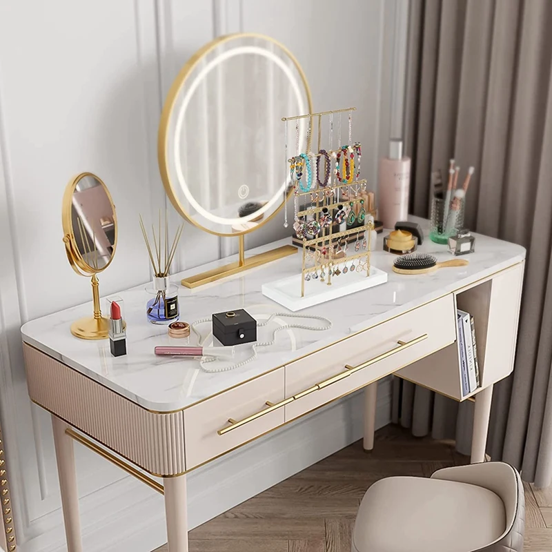 ที่ใส่เครื่องประดับแบบตั้งโต๊ะในกล่องเครื่องประดับ6ชั้นเครื่องประดับชั้นวางต้นไม้พร้อมถาดสำหรับต่างหูสร้อยคอสร้อยข้อมือ