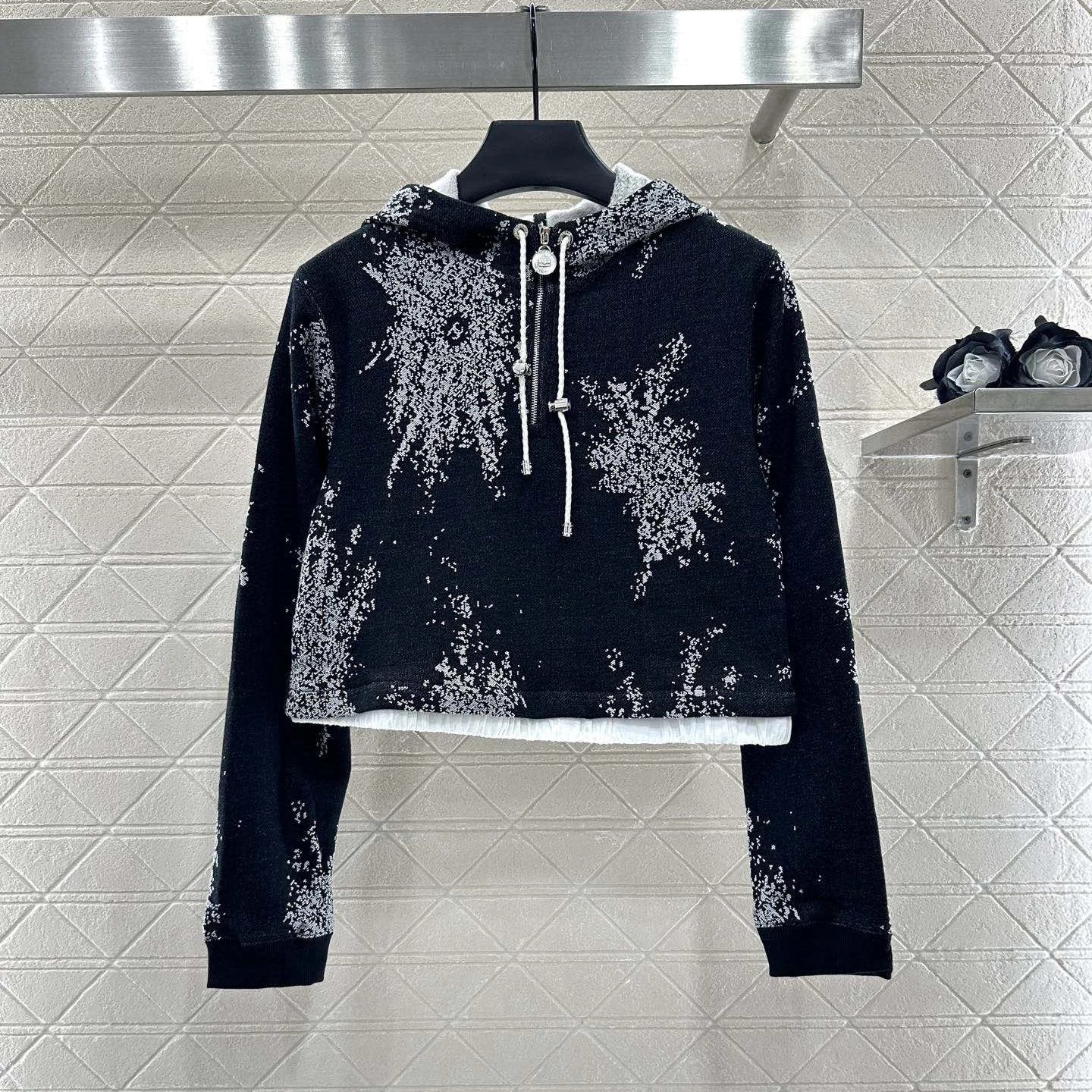 

2025 Autumn New Printed Long Sleeve Hoodie High Waist A-line Half Skirt Casual Set For Women