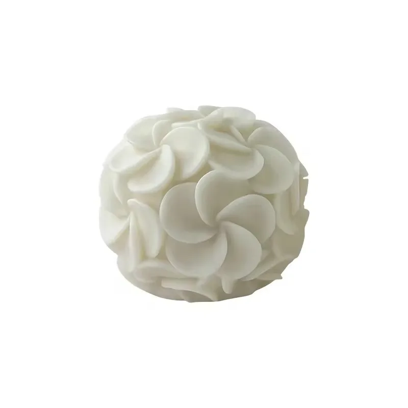 3D relief flower ball candle silicone mold DIY spherical flower soap gypsum crafts resin cement mold chocolate cake baking tool
