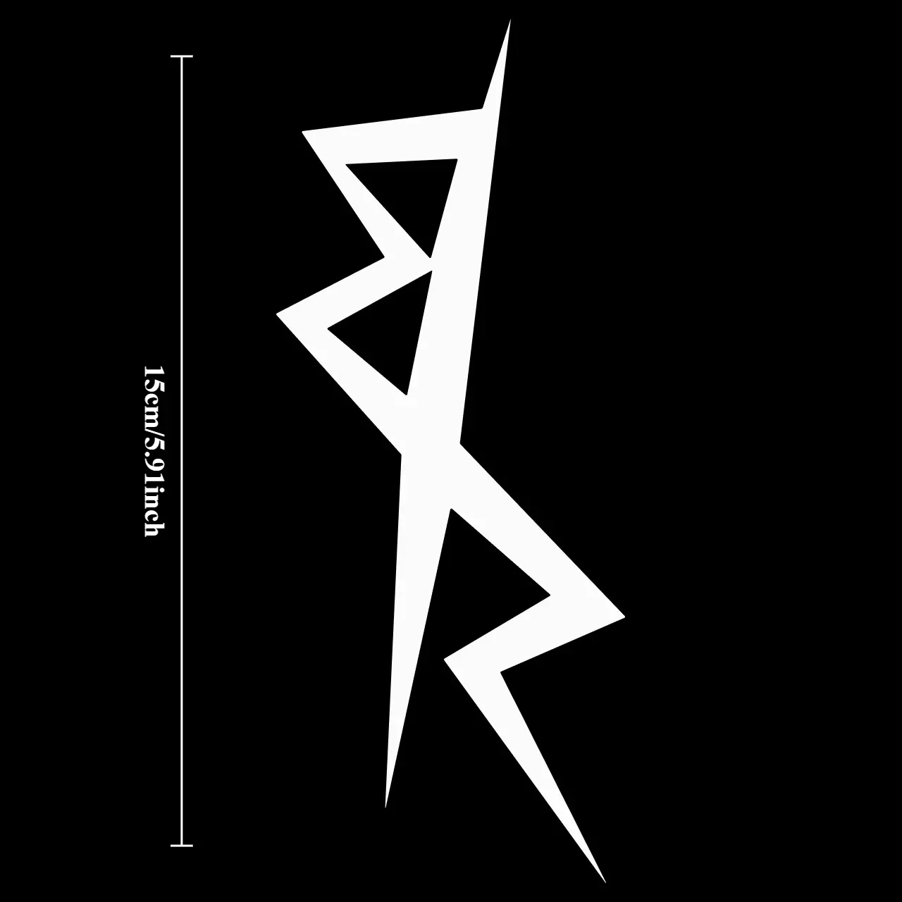 1PC Cyberpunk Jagged Lightning Vinyl Sticker Waterproof UV Resistant Minimalist Decal for Car Bumper Laptop Decor