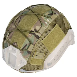 BOOIU taktyczny pokrowiec na kask tkanina Camo nakrycia głowy do kasków Ops-Core szybki Airsoft Paintball kask wojskowy z elastycznym sznurkiem