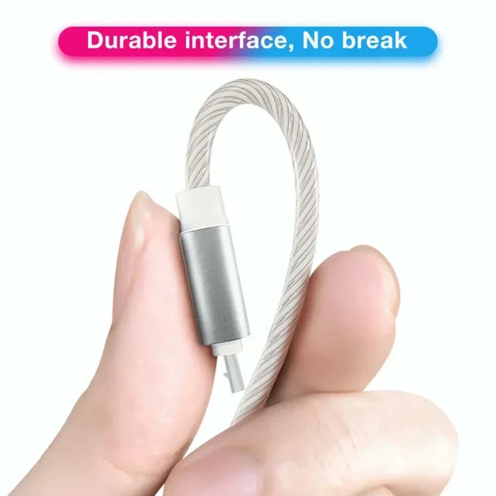 Świecący kabel LED 3A Kabel do szybkiego ładowania typu C USB typu C Kabel do szybkiego przesyłania danych Światło LED USB C Przewód — zdjęcie 5