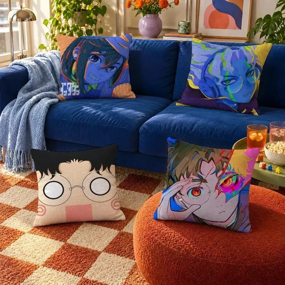 Anime Dandadan Momo Okarun Turbo Granny Cushion Cover Throw Pillow Soft Short Plush Cozy Colorfast For Sofa Bedroom Home Decor