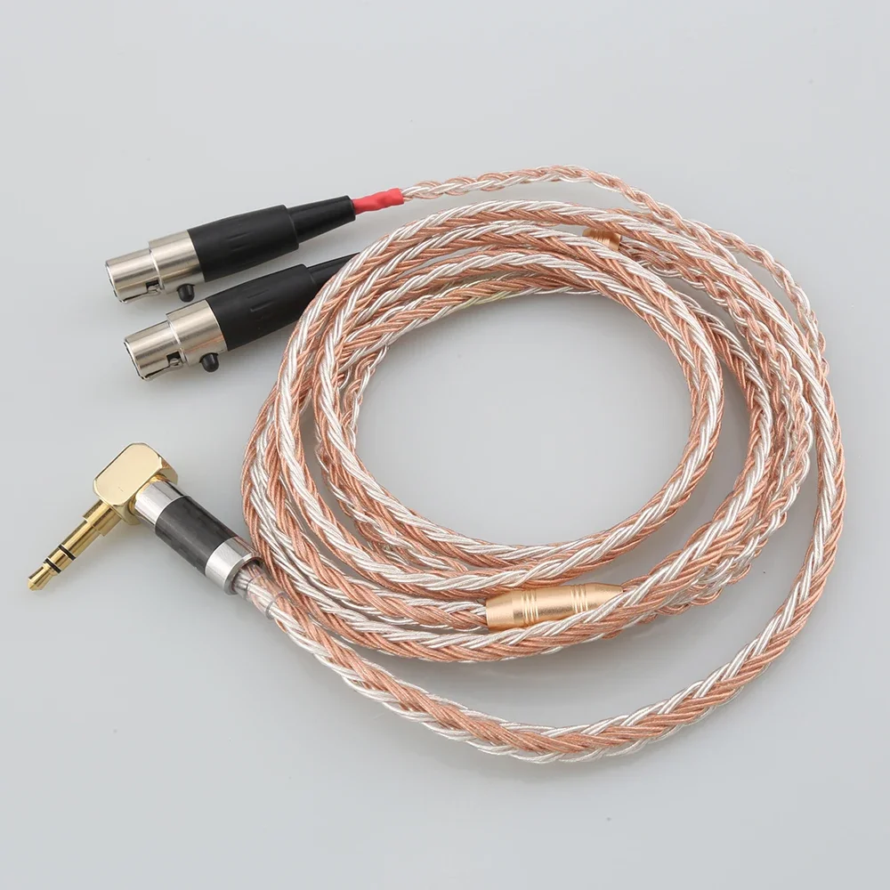 High Quality 16 Cores Silver Plated XLR 3.5mm 2.5mm 4.4mm Earphone Headphone Cable For Audeze LCD-3 LCD-2 LCD-X LCD-XC 4z MX4 GX