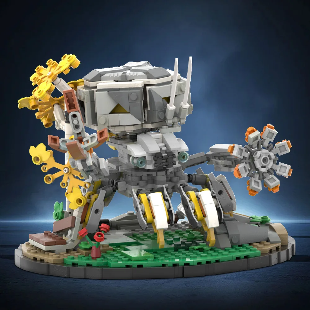 MOC Game Horizoneds Building Blocks Model Shellwalkers With Base Monster Bricks diy Assembled Toy for Children Gift