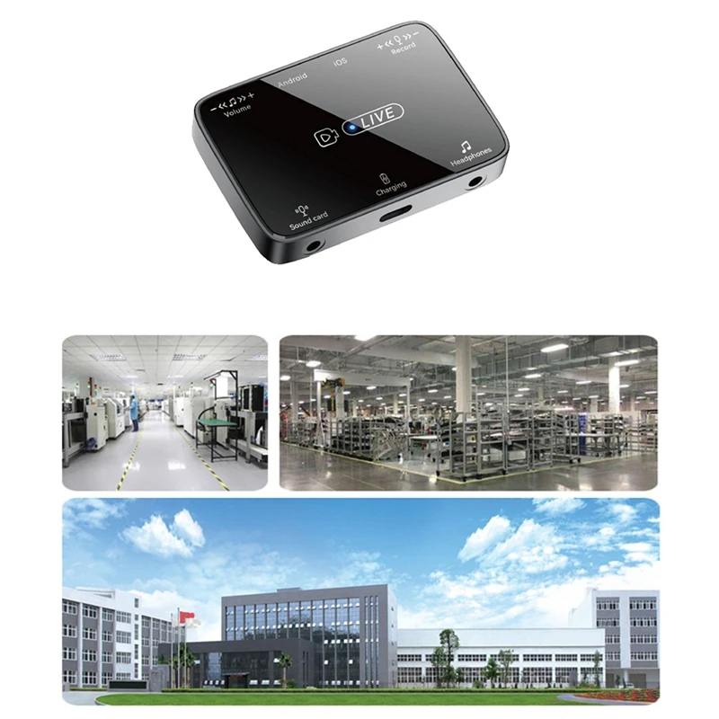 Top-2 In 1 Live Broadcast Sound Card Adapter Suitable For Lighting/Typec Universal Stereo Karaoke And Microphone Artifact