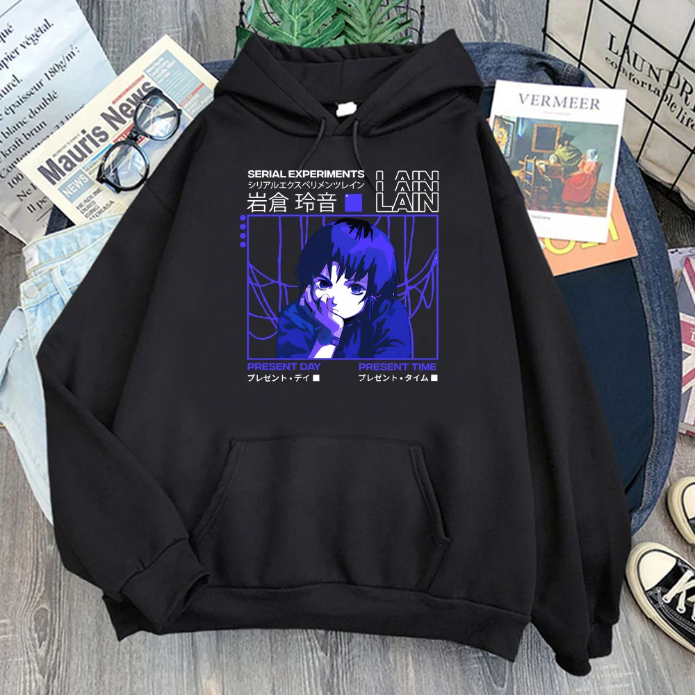 Serial Experiments Lain sweatshirt women harajuku hoodie korean style y2k fashion streetwear pullover