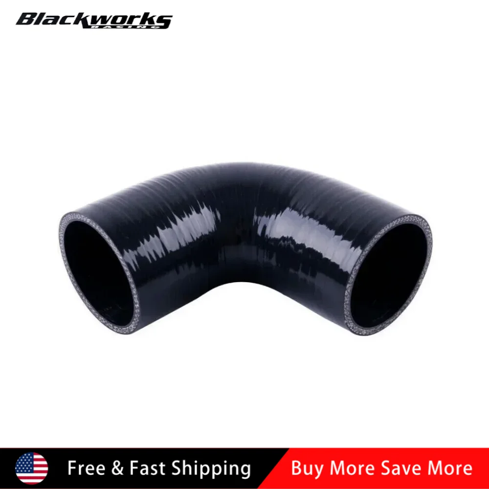 

Высококачественный 4-слойный силиконовый шланг-угольник 3 дюйма, 90 градусов, черный, для подключения турбо-трубопроводов и впускных систем