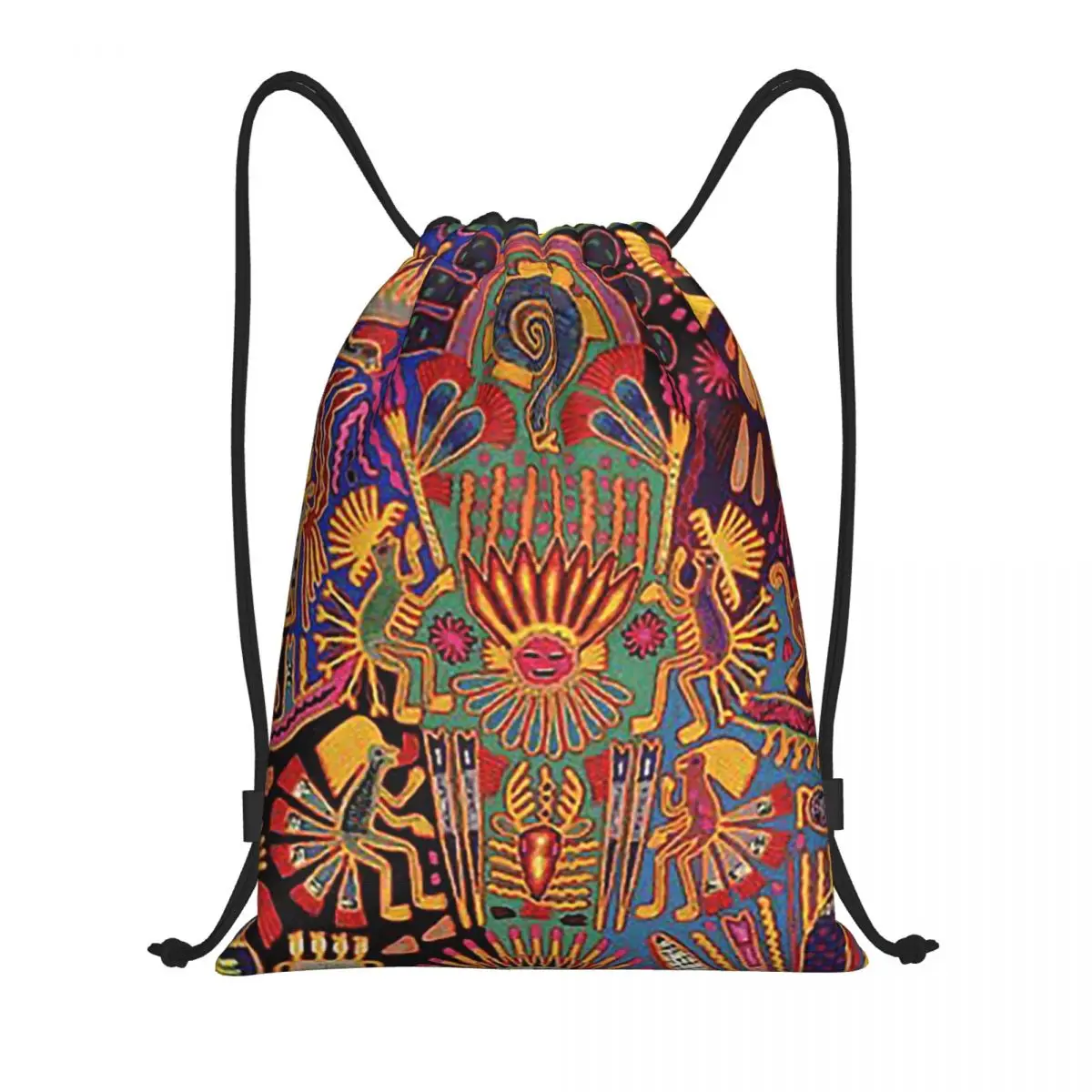 

Huichol Mexican Heritage Backpacks Multi-function Drawstring Bags Sports Bag Book Bags for Travel Students