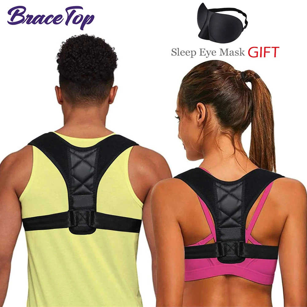 Posture Corrector Back Brace, Comfortable Posture Trainer for Spinal Alignment and Posture Support, Adjustable Back Straightener