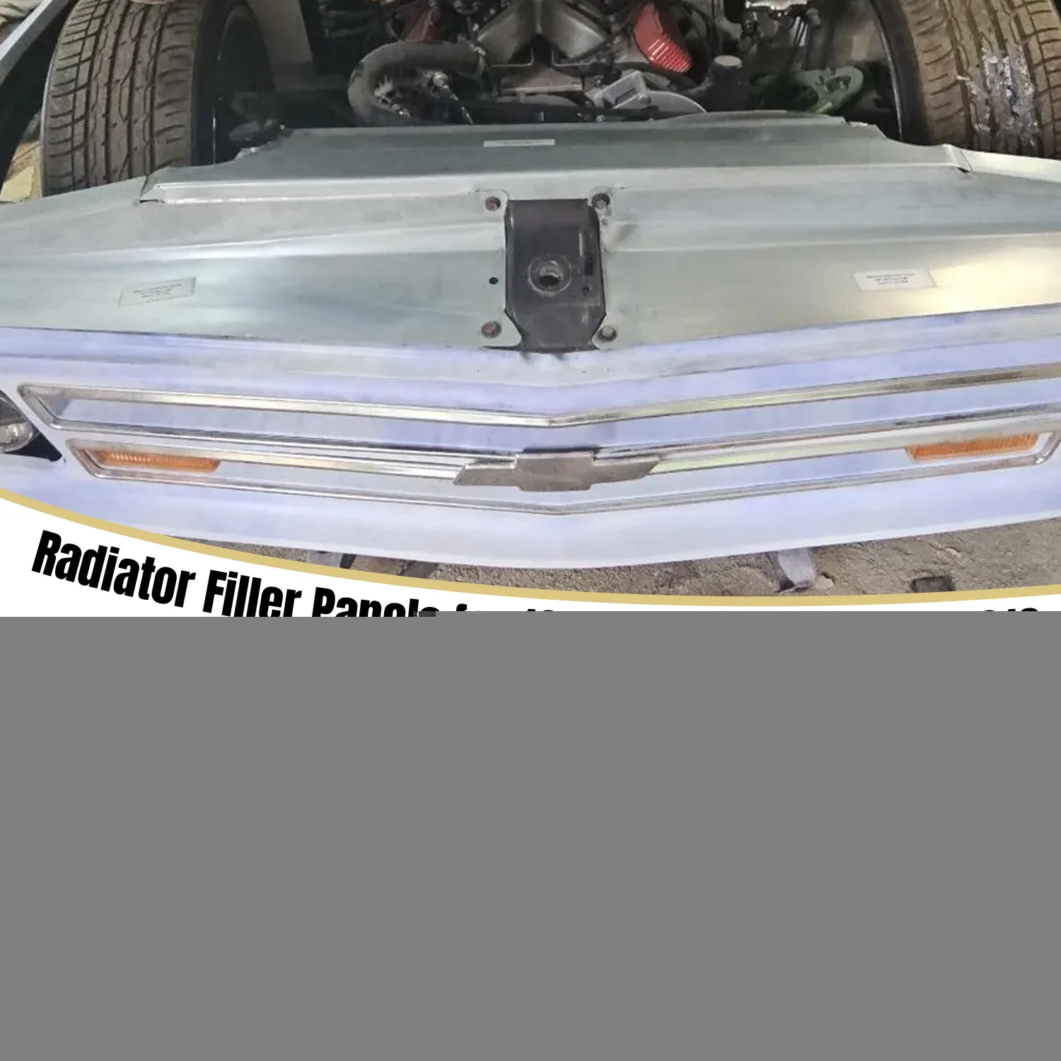 

3 Pieces Radiator Filler Panels Kit Smooth Steel for 1969-1972 Chevy GMC C10 NEW