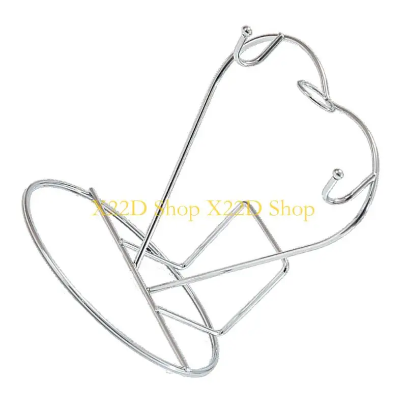 X22D Elegant Metal Coffee Cup And Saucer Holder Iron Construction Plate Storage Rack Kitchen Cabinet Counter Shelf